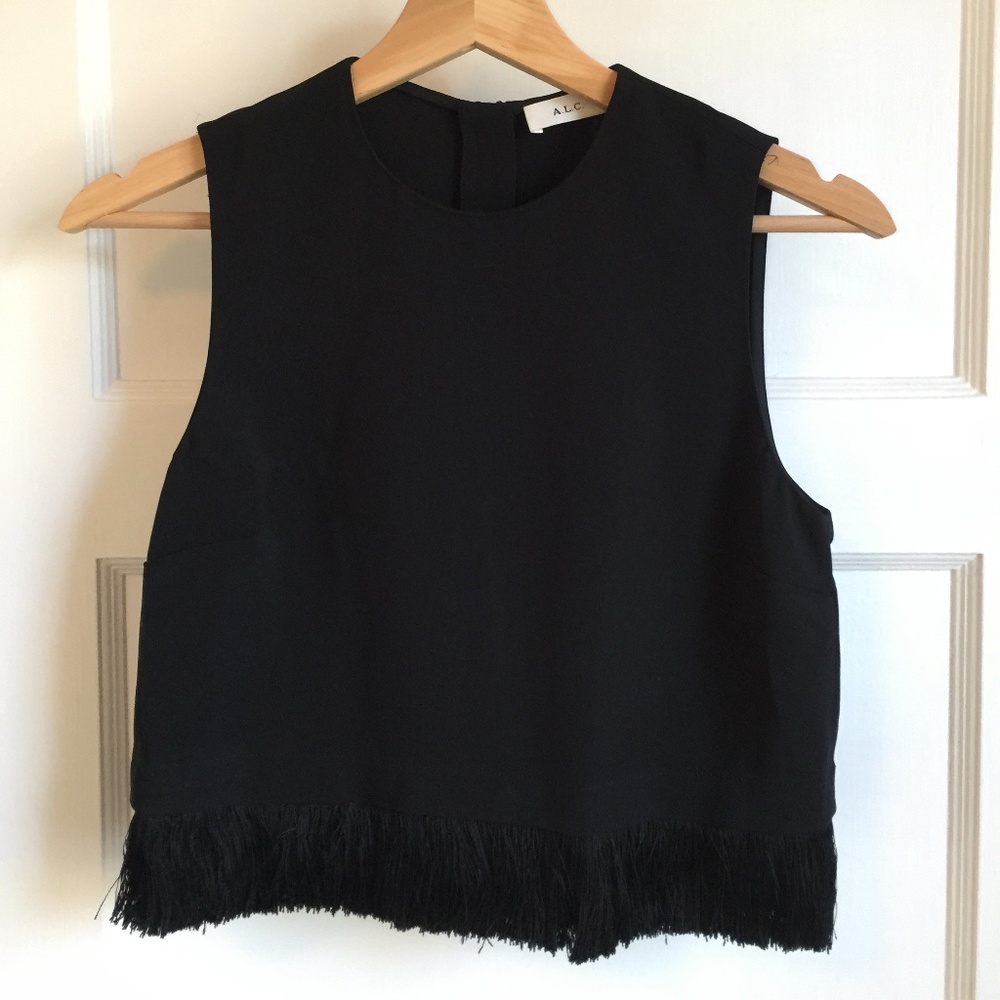 ALC Kennedy Crop Top with Fringe